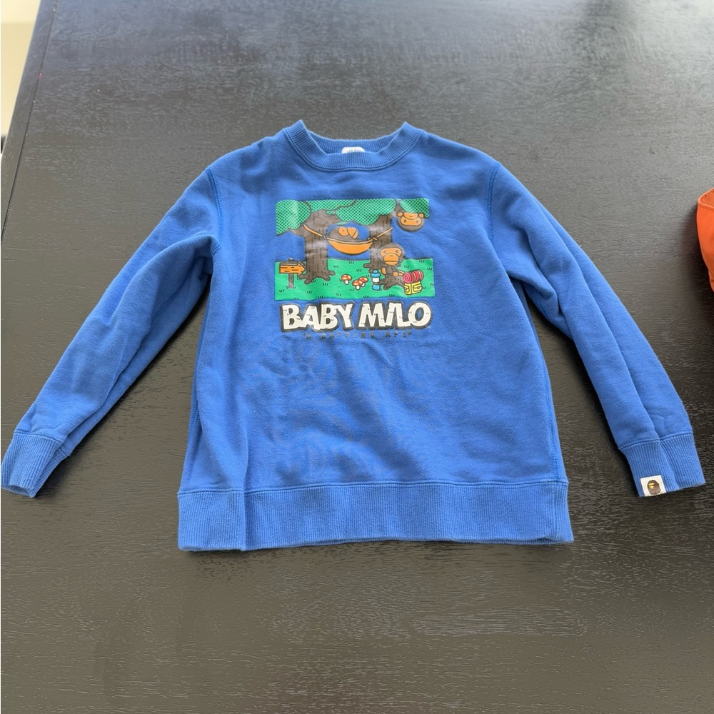 KIDS BAPE BABY MILO CREWNECK SWEATER